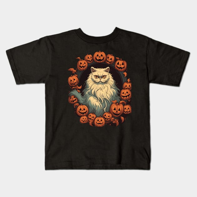 Persian Cat Cat Halloween, Cat Lover Kids T-Shirt by dukito